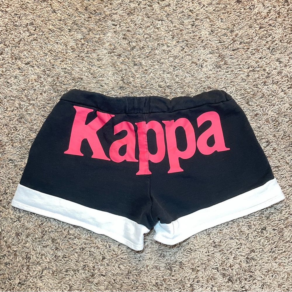 KAPPA Logo Lounge Drawstring Black Pull On Shorts Women’s‎ Size Medium